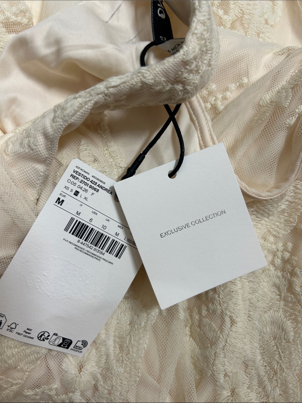 NWT (size 6) MANGO EMBROIDERED TULLE DRESS WITH RUFFLES - Picture 10 of 12